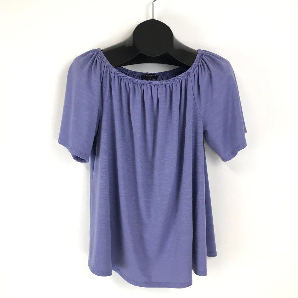 Lane Bryant Scoop Neck Top Women's Plus Size 14/16 Purple Stretch Knit